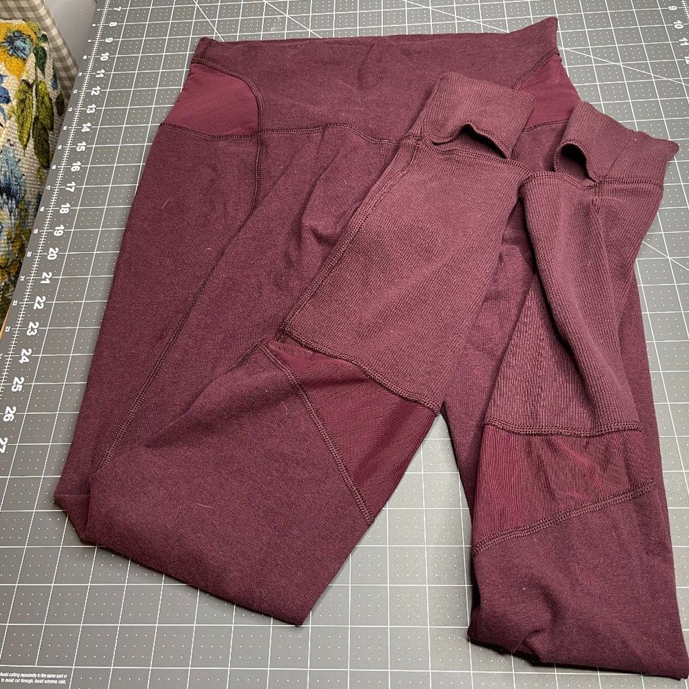 Lululemon Devi Yoga Pants - Heathered Bordeaux Drama/Black Cherry - 12